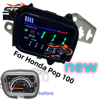 Para Honda Pop POP100 100 Medidor Digital Assy Novo Velocímetro LED em Oferta na Shopee