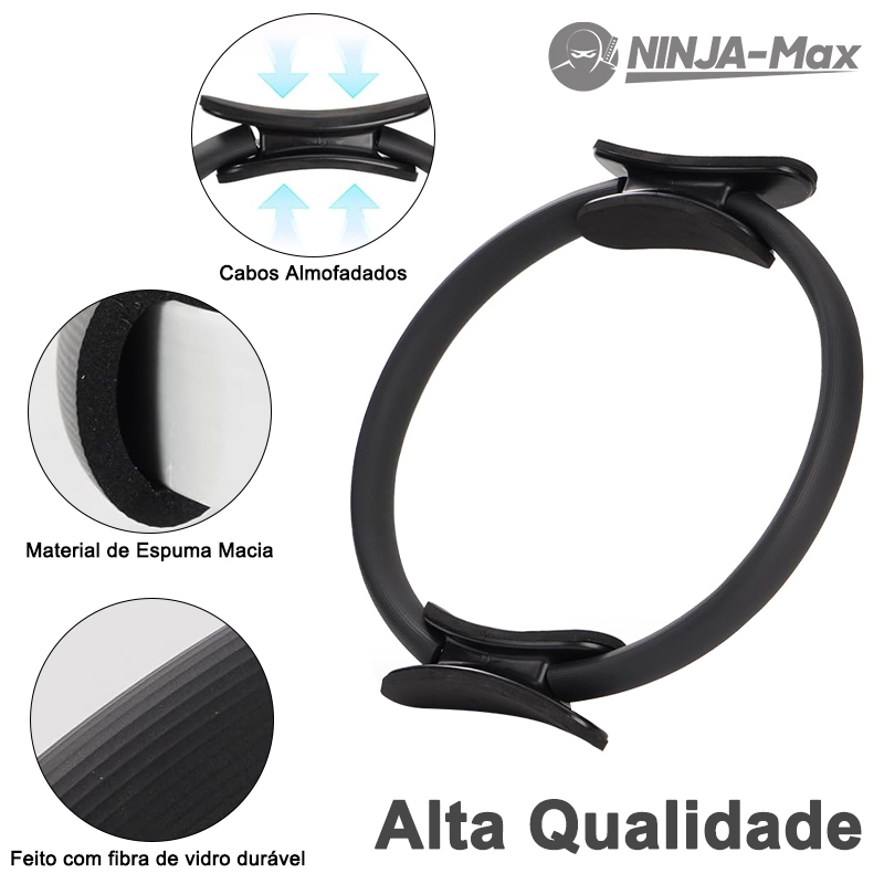 NINJA-Max Anel De Pilates De Resistência Média/Círculo Mágico Antiderrapante Para Exercícios Em Casa
