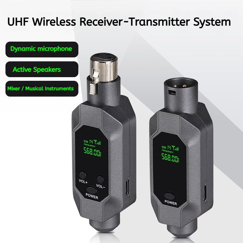 U1 Sistema De Microfone Sem Fio 2.4G Transmissor E Receptor XLR Para Dinâmico Mixer De Áudio PA