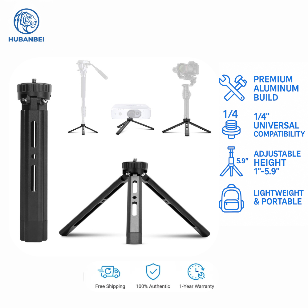 Mini Tripé De Alumínio Com Parafuso De 1/4 "-Suporte De Mesa Ajustável Para Gimbals E Câmeras | Metal Portátil Zhiyun ,