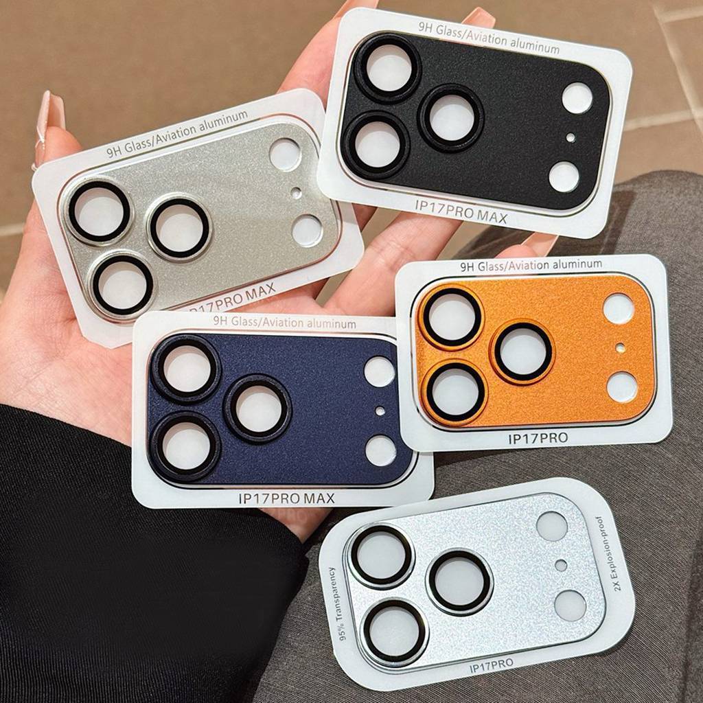 Protetor De Lente De Câmera Para iPhone 17/17 Pro Max Air Back Camera Capa Completa De Metal Fosco Com Vidro Temperado em Oferta na Shopee