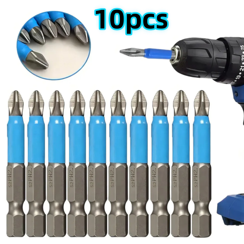 Jogo 10 Bits Ponteira Phillips Imantada Furadeira Parafusadeira Antiderrapante em Oferta na Shopee