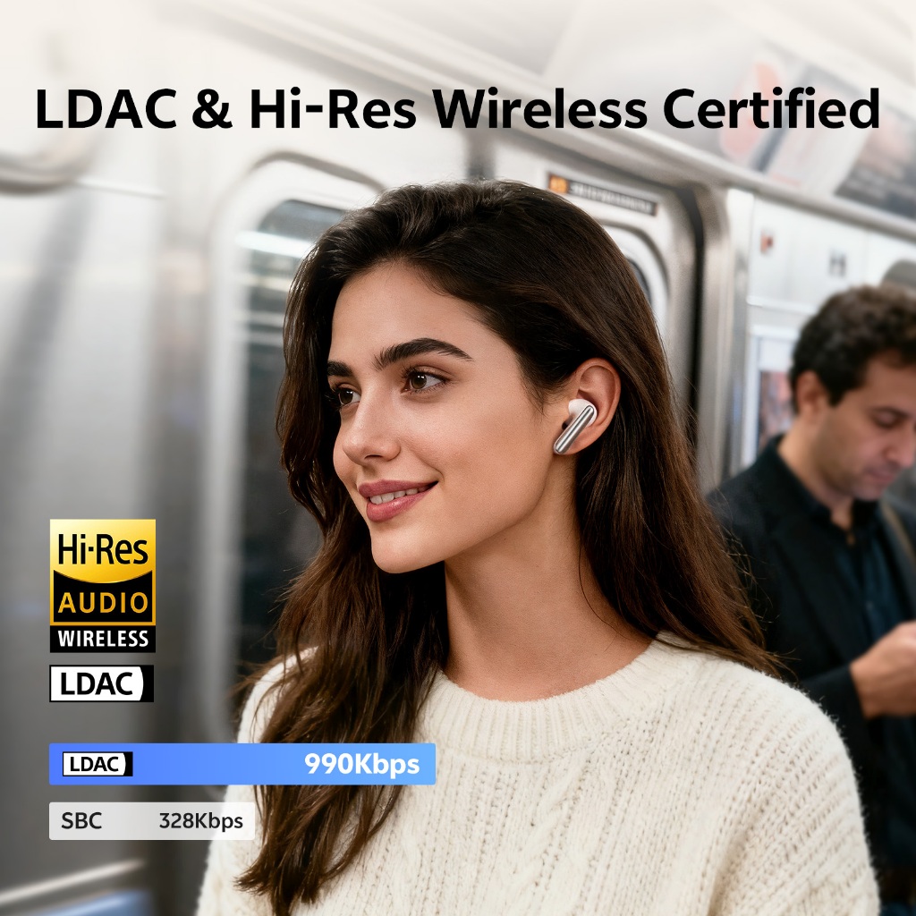 QCY MeloBuds N60 Fones De Ouvido Sem Fio Com Cancelamento De Ruído Adaptativo Bluetooth6.0 · foto 2