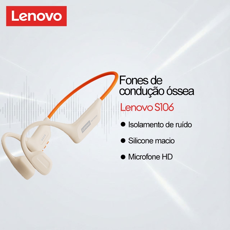Fones De Ouvido De Condução Óssea Lenovo S106 E Fone Natação À Prova D'água IPX8 Com Armazenamento Integrado De 32 Gb Re em Oferta na Shopee