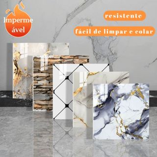 Kit Placa Mármore 3D Adesiva Porcelanato Parede 60x60cm-para salas, quartos, cozinhas e banheiros em Oferta na Shopee