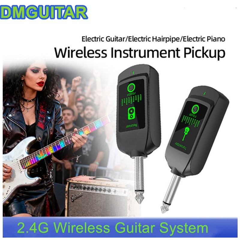 K05 2.4G Sistema De Guitarra Eletrônica Sem Fio Receptor Transmissor De Áudio Para Captador De Instrumento De Baixo Mist