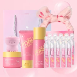 Conjunto De Presente Iluminador Para Cuidados Com A Pele LAIKOU PDRN | 5.000ppm Salmon DNA Sabonete Facial , Creme , Amp