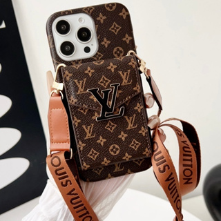 Marca De Moda Metal Etiqueta Caixa De Cartão Cordão Capa De Couro De Luxo Para iPhone 17 16 15 14 13 Pro Max em Oferta na Shopee