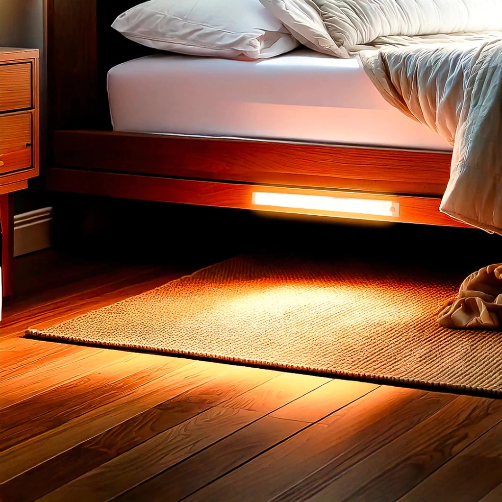 10/30/50cm Smart Luminária Inteligente Ultra LED com sensor de movimento sem fio Recarregável USB para Baixo do Armário em Oferta na Shopee