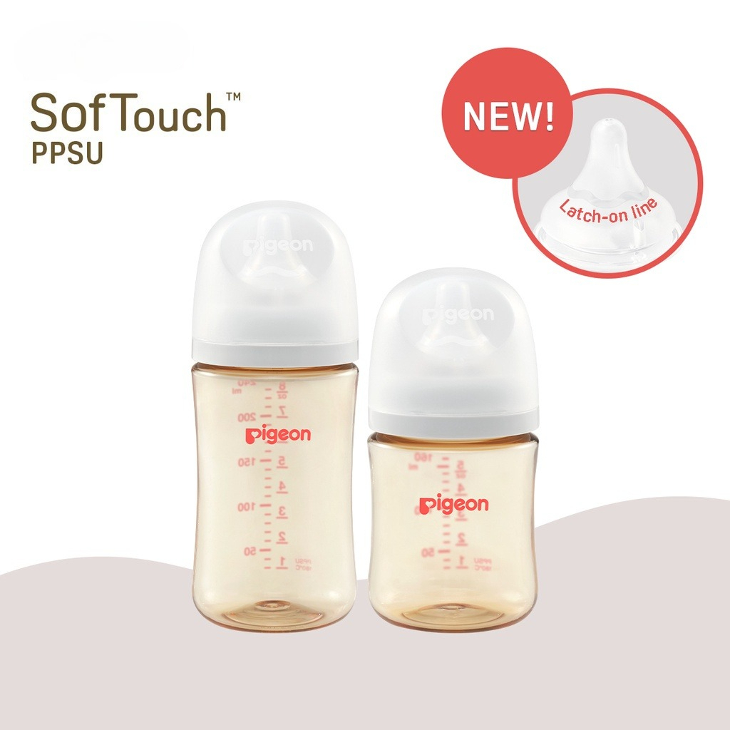Pigeon Mamadeira natural De Terceira Geração De Grande Calibre PPSU 80/160/240/330ml