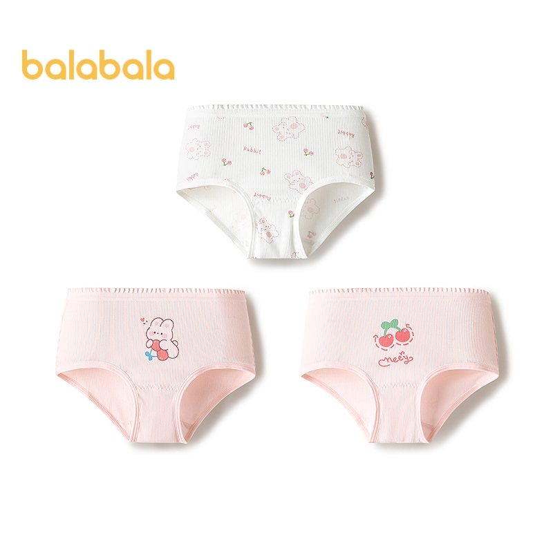 Balabala Girl Cueca Infantil Triângulo Breve Grande Criança À Prova D'água De Vento Resistente A Manchas Três Pacotes So