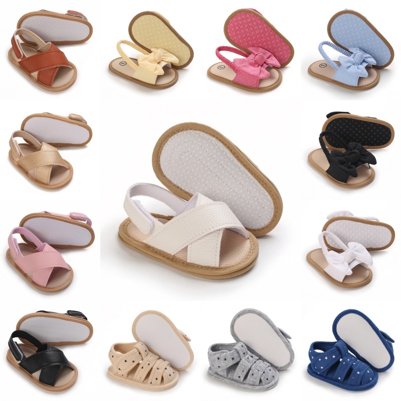 Sandálias Da Menina Dedos Abertos Sapatos De Bebê Doce casual Sola Macia Chinelos Baixos em Oferta na Shopee