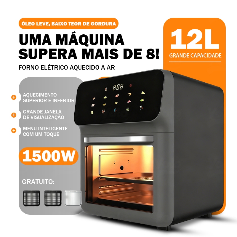 2025 Novo Modelo De Fritadeira De Ar , Grande Capacidade , Controle Visual , Sem Flip , Forno 3 Em 1 E De Micro-Ondas