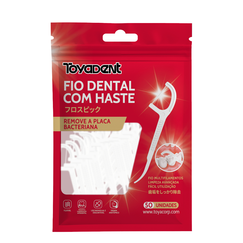 TOYADENT Kit 50 Peças Fio Dental Picks Palitos Dentais Escova Interdental Higiene Oral