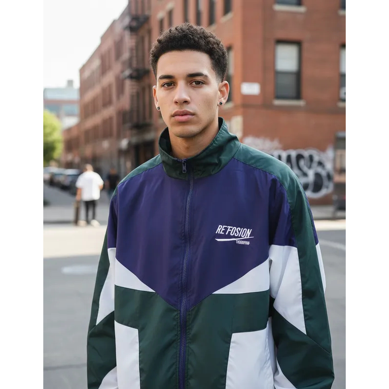 Nova Moda Retro Casaco Estilo Americano De Rua Windbreaker Hip Hop Sports Loose Jacket