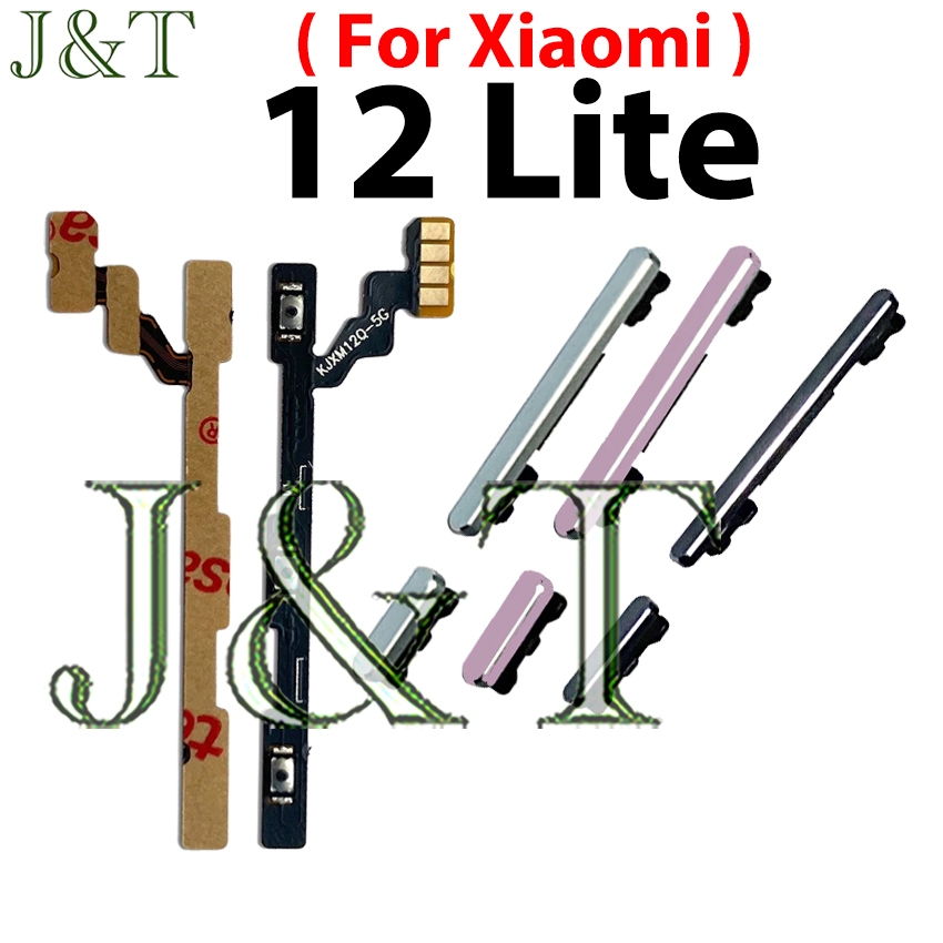 Novo Para Xiaomi 12 Lite Botão Liga/Desliga Flex Interruptor Lateral Volume Cima Baixo Cabo Flexível Peça De Celular