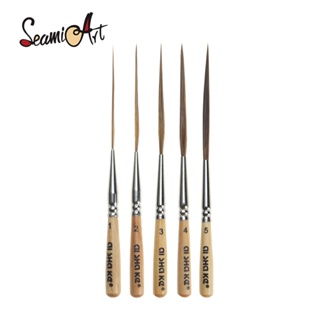 SeamiArt 5 Peças Conjunto De Pontas Longas Gancho Linha Detalhe Pincel De Pintura Para Aquarela Óleo Acrílico Guache em Oferta na Shopee