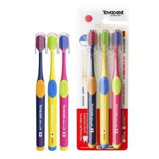 TOYADENT escova dentes ultra macia, 5500+ pêlos de escova, casa 6 cores -19 cm em Oferta na Shopee