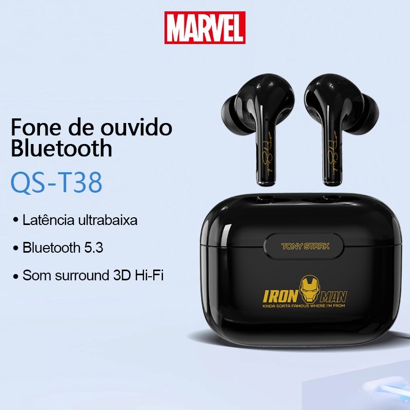 Marvel QS-T38 Verdadeiro Sem Fio No Ouvido Fones De Bluetooth Baixa Latência Longa Duração Da Bateria Alta Fidelidade