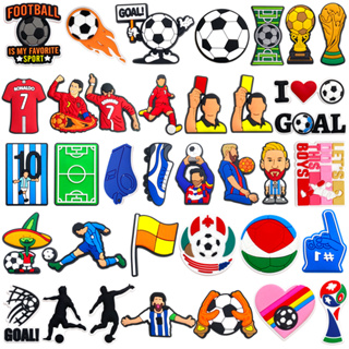 Nova Série De Esportes De Futebol MEIDJ Sapato Encantos Sandálias Pingente Botão Tamanco Pinos Presentes Para Amigos em Oferta na Shopee