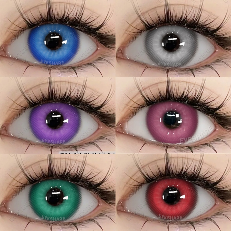 Lentes De Contato Coloridas cosplay Rosa Loucas De Halloween 1 Par