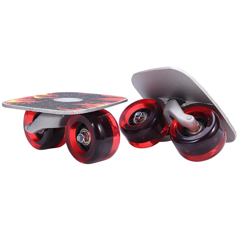Skate de roda dupla Heyoo | Estável de quatro rodas flexível dividido | Crianças adultas todas as idades suaves