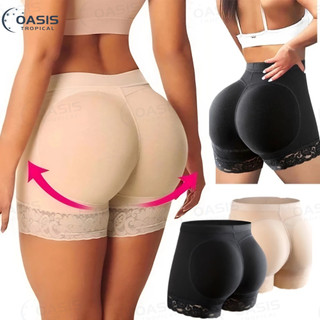 Calcinha Acolchoada Feminina Intensificador De Quadril Preto/Bege M-XXXL Modelador Sexy Com Acolchoamento Confortável-OT