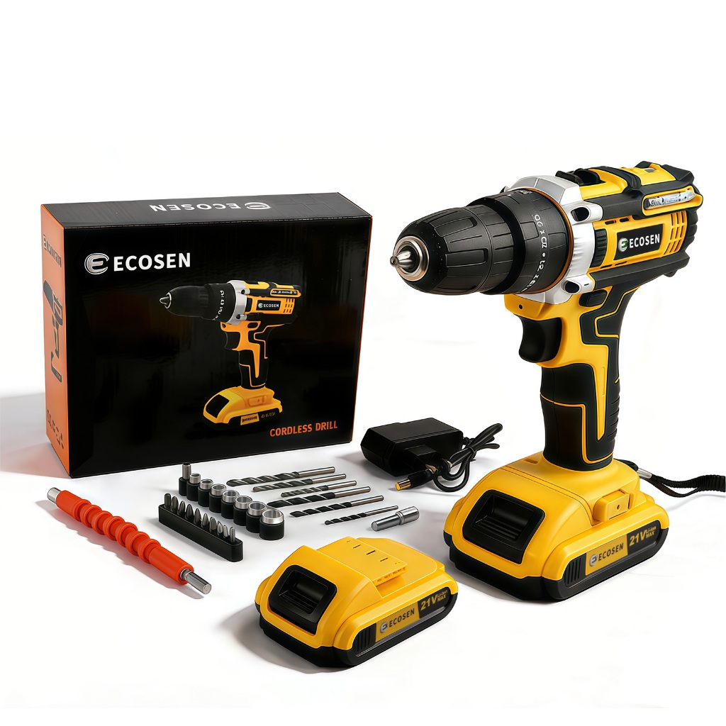 Parafusadeira Furadeira de Impacto  21V 2 Baterias  e Acessórios Completo 6500MAH 28N.M em Oferta na Shopee