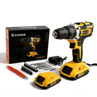 Parafusadeira Furadeira de Impacto  21V 2 Baterias  e Acessórios Completo 6500MAH 28N.M em Oferta na Shopee