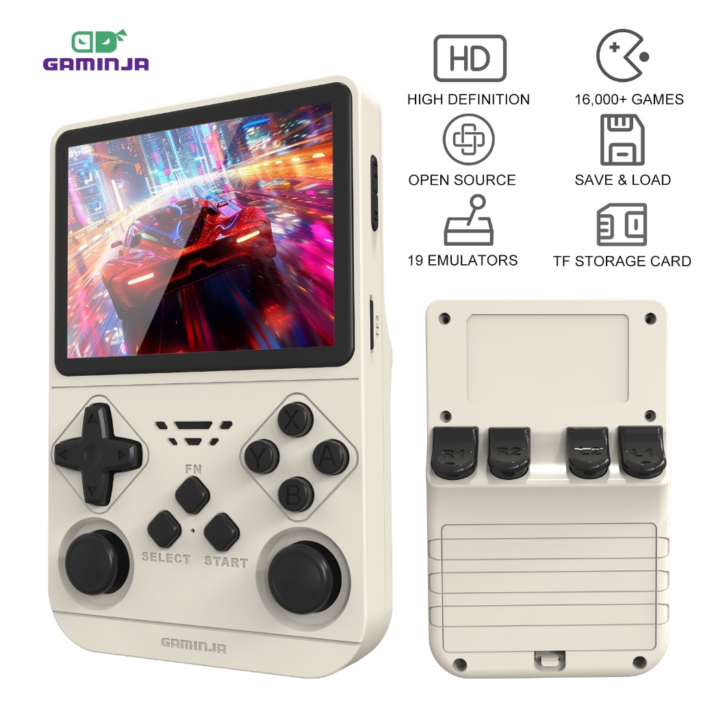 GAMINJA ANS11 Videogame Portátil 16000 Game Console De Jogos 64g Linux IPS Tela De 3.5 Polegadas