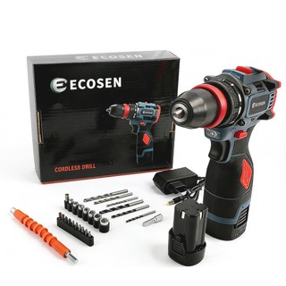 Parafusadeira elétrica 2 Bateriascom furadeira de lítio 2 em 1 de 16,8 V e torque de 45 N…