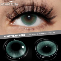EYESHARE 1 Par De Lentes De Contato De Cor Verde De Grande Diâmetro , Macias Naturais Para Fazer Os Olhos , Coloridas Al