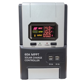 MPPT 40A 960W 480W12V 24V Controlador De Carga Solar 50VDC 4PCS Porta USB Com Display De Corrente em Oferta na Shopee