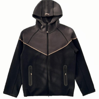 Moletom com capuz de algodão com zíper masculino europeu americano em Oferta na Shopee