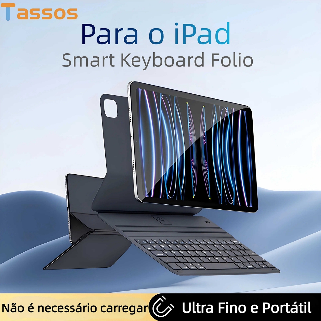 TASSOS Capa Para Tablet Com Teclado iPad Air 4/5/6/ iPad 10ª Geração/ Ipad Pro 11（2018-2022）10,9/11Polegados