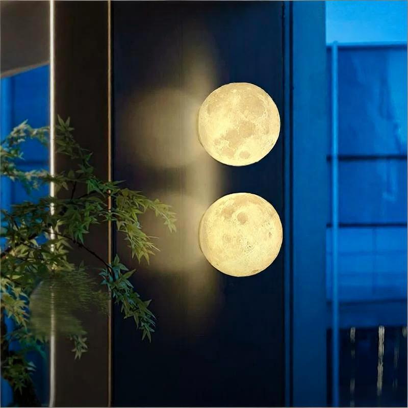 Nordic Luminária Lua Arandela Interna LED Moderno Luminária De Parede Para Quarto / Sala De Estar/Escadaria