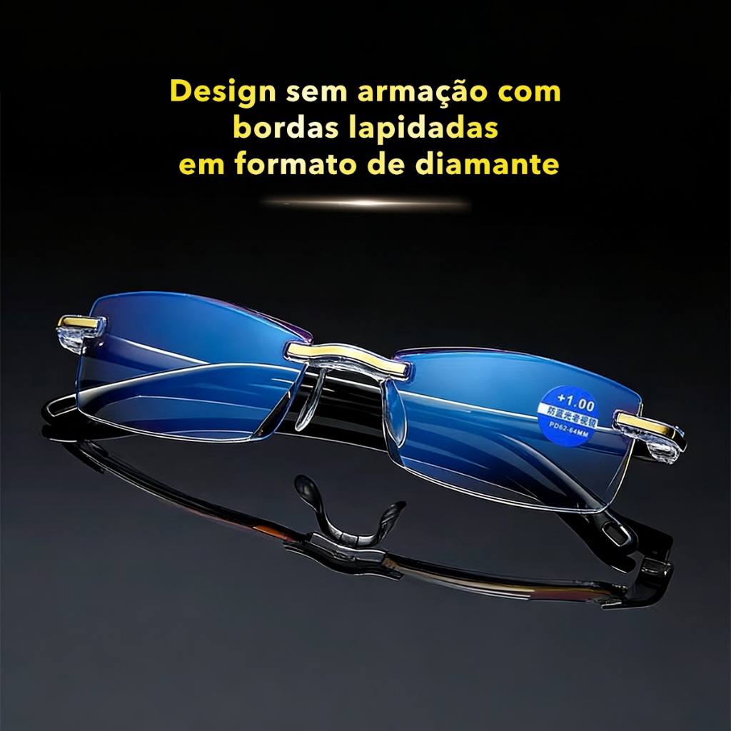 Óculos multifuncionais 3 em 1 - Armação sem moldura TR90, resistente a choques e resistentes ao desgaste em Oferta na Shopee