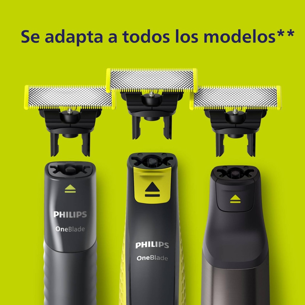 Kit 1/2/3/4 Refil p/ Philips OneBlade | Lâmina de Substituição para Barba, Aparo e Contorno - Corte Suave