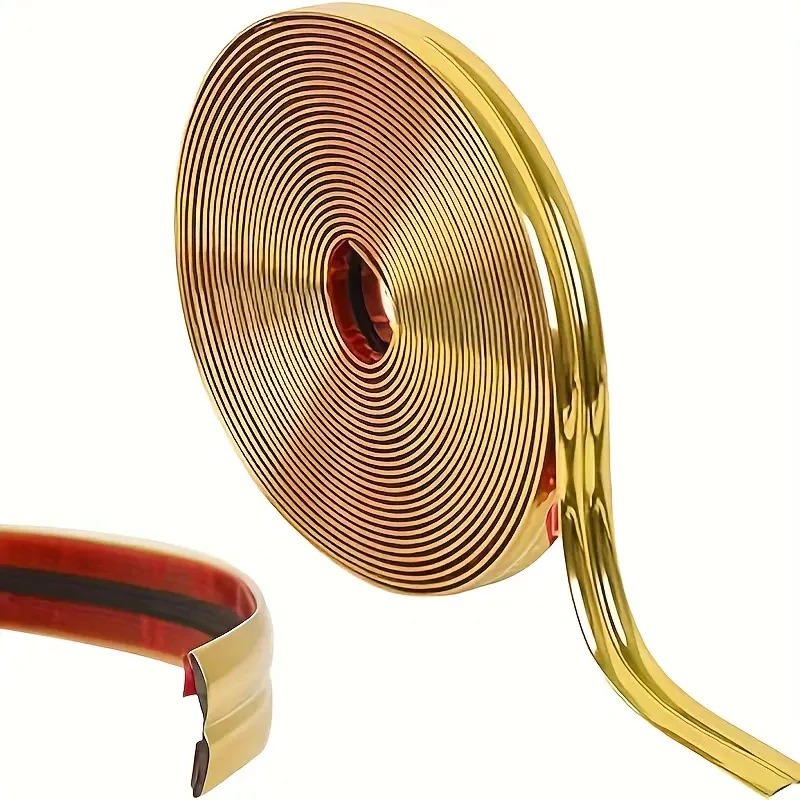 Fita metalizada para decoracao de Pvc 6mm/12mm/15mm/20mm/27mm Com Dupla face com 5 Metros em Oferta na Shopee