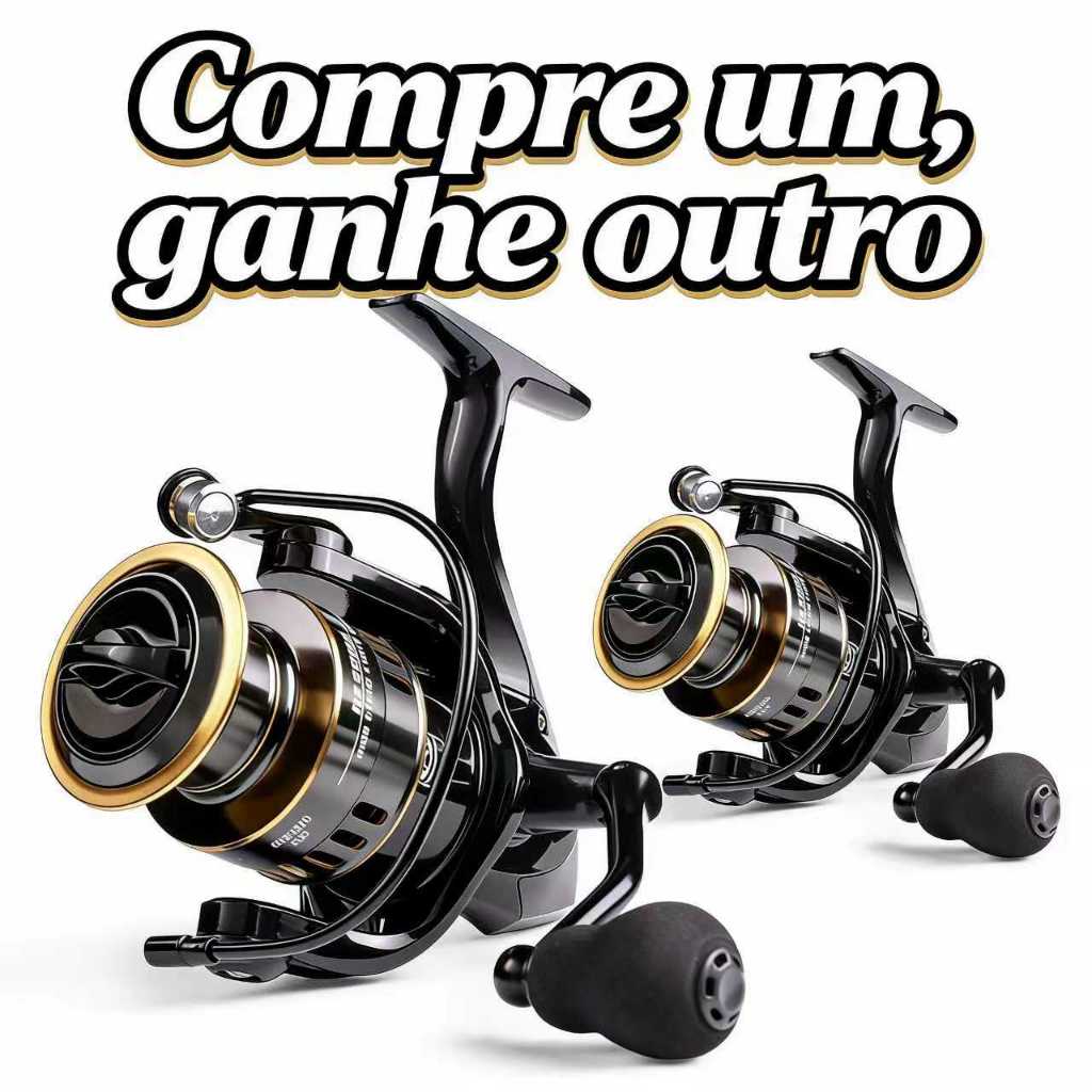 【Compre um ganhe outro】Molinete De Pesca De Metal EVA HD1000-7000 Max Arraste 10kg Cana Em Água Salgada em Oferta na Shopee