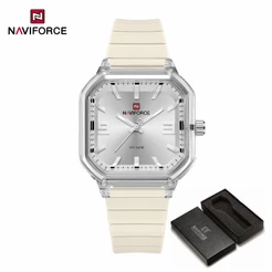 NAVIFORCE 6108 Relógio Feminino Com Pulseira De Silicone Para Esportes Ao Ar Livre
