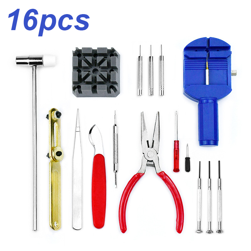 Kit De Relógio 16 Peças De Ferramentas De Relógio/ Conjunto De Ferramentas De Reparo De Relógio