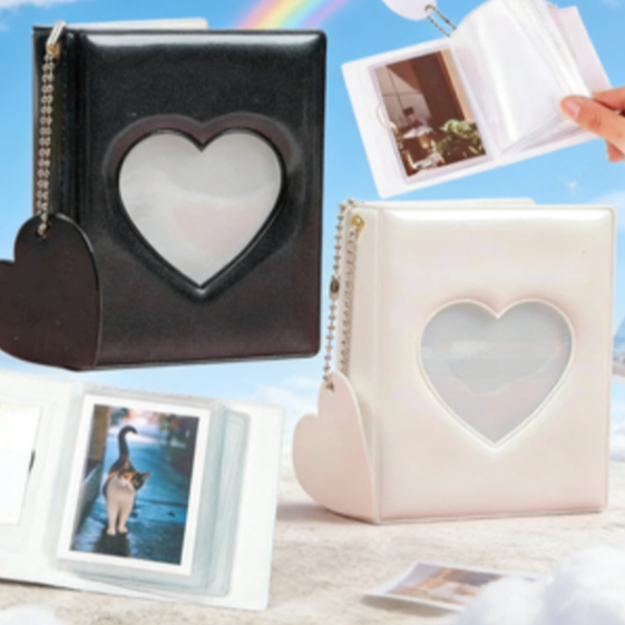 Álbum De Fotos Oco Amor Coração Capa Photocard Titular Instax Mini Para Cartões Coletar Livro-3 Polegada