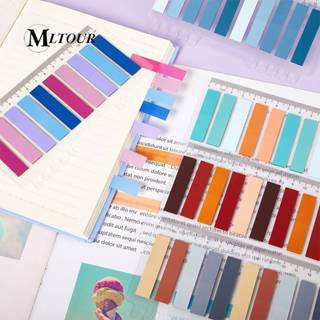 Notas adesivas com marcador de régua marcador de página livro papelaria stick notes flags em Oferta na Shopee