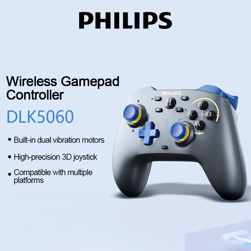 Controlador De Jogos Sem Fio PHILIPS DLK5060 Joystick 3D De Alta Precisão Latência Ultrabaixa Para Switch/PC/Android/iOS em Oferta na Shopee