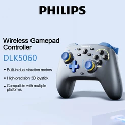 Controlador De Jogos Sem Fio PHILIPS DLK5060 Joystick 3D De Alta Precisão Latência Ultrabaixa Para Switch/PC/Android/iOS