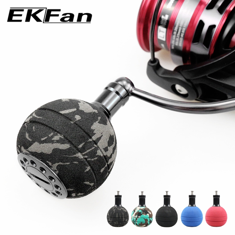 EKfan Fishing Reel handle knob 39mm EVA material with 5mm shaft fit abu Daiwa Shimano Baitcasting fishing reel DIY parts