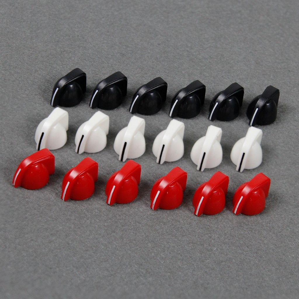 FLEOR 6 Pcs Botões De Amplificador De Guitarra Pedal De Efeito Mini Cabeça De Frango