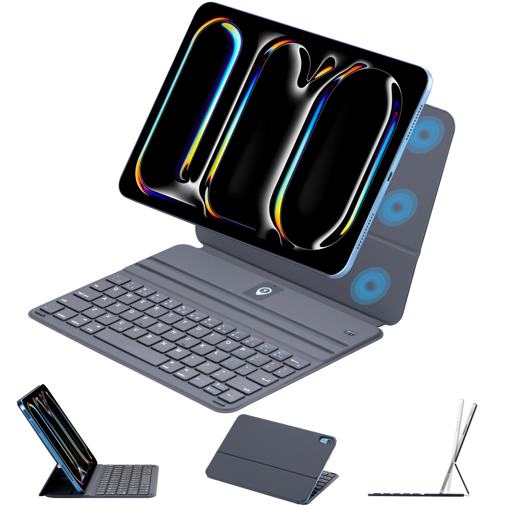 TASSOS Teclado Mágico Para IPad 10a Geração 2022 , Air 4/5/6 , Pro 11 (2018-2022) Magnético Com Trackpad Multitoque