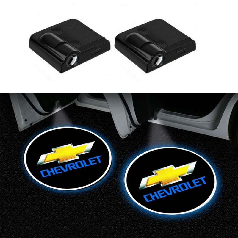 2pçs Chevrolet LED Porta Do Carro De Boas-Vindas Logotipo De Luz Para Cruze Lacetti Captiva Onix Aveo Trax Equinox